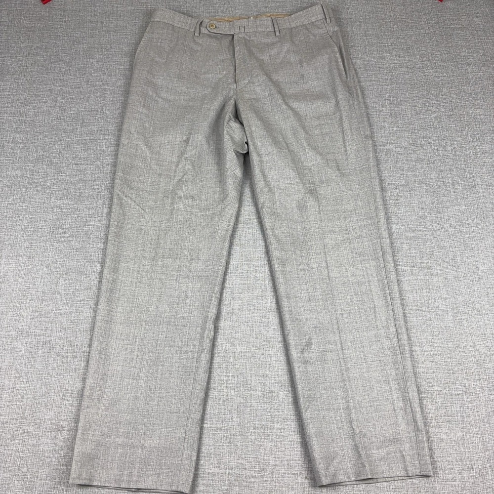 Incotex Dress Pants Mens 36x31 Gray Super 130s Wool Flat Front Standard Fit
